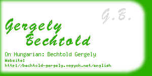 gergely bechtold business card